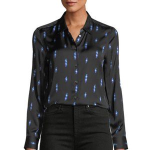 WITH TAGS BRAND NEW Equipment long sleeve with blue lightening bolts (size XS)